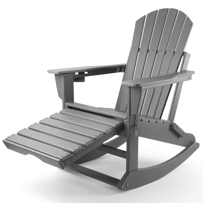OLYMSOLD Plastic/Resin Folding and Rocking Adirondack Chair with